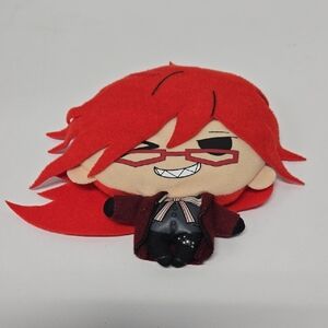 Black Butler Grell Sutcliff Plush Coin Purse 7"